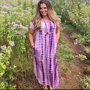 Purple Tie Dye Dress Small